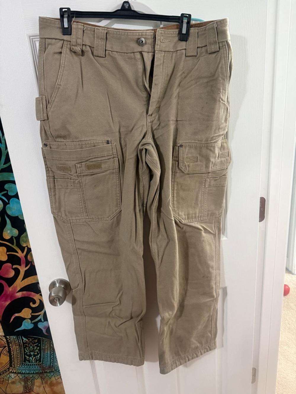 Duluth Trading Co Tan Work Cargo Pants